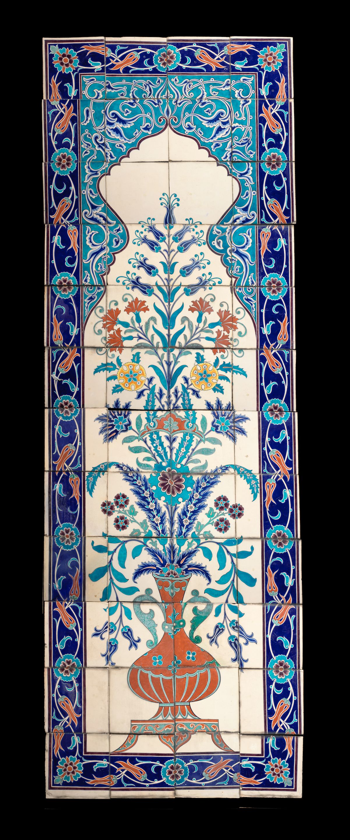 Bonhams An Iznik style pottery tile panel by Eugène Collinot France