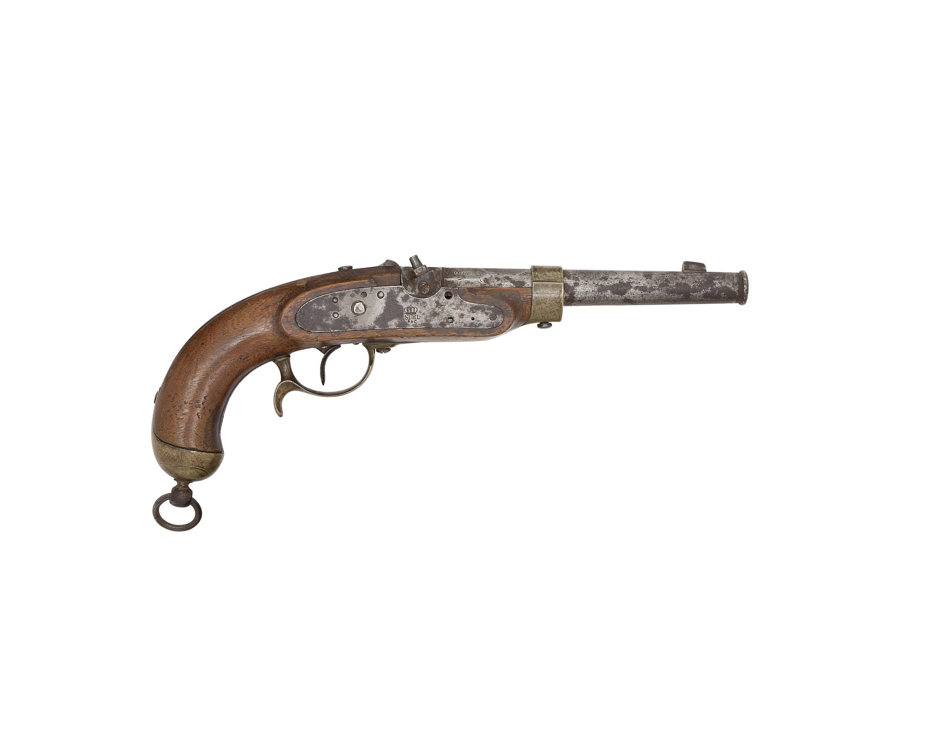 Bonhams : A Prussian 25-Bore Percussion 1850 Model Cavalry Pistol