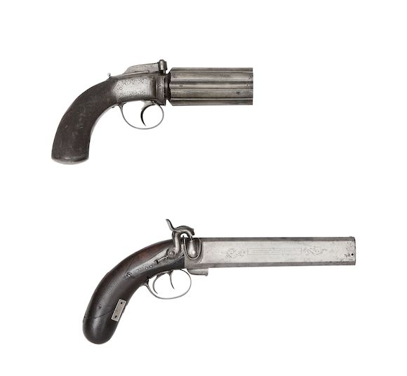 Bonhams : A Rare 40-Bore Percussion Over-And-Under Officer's Pistol