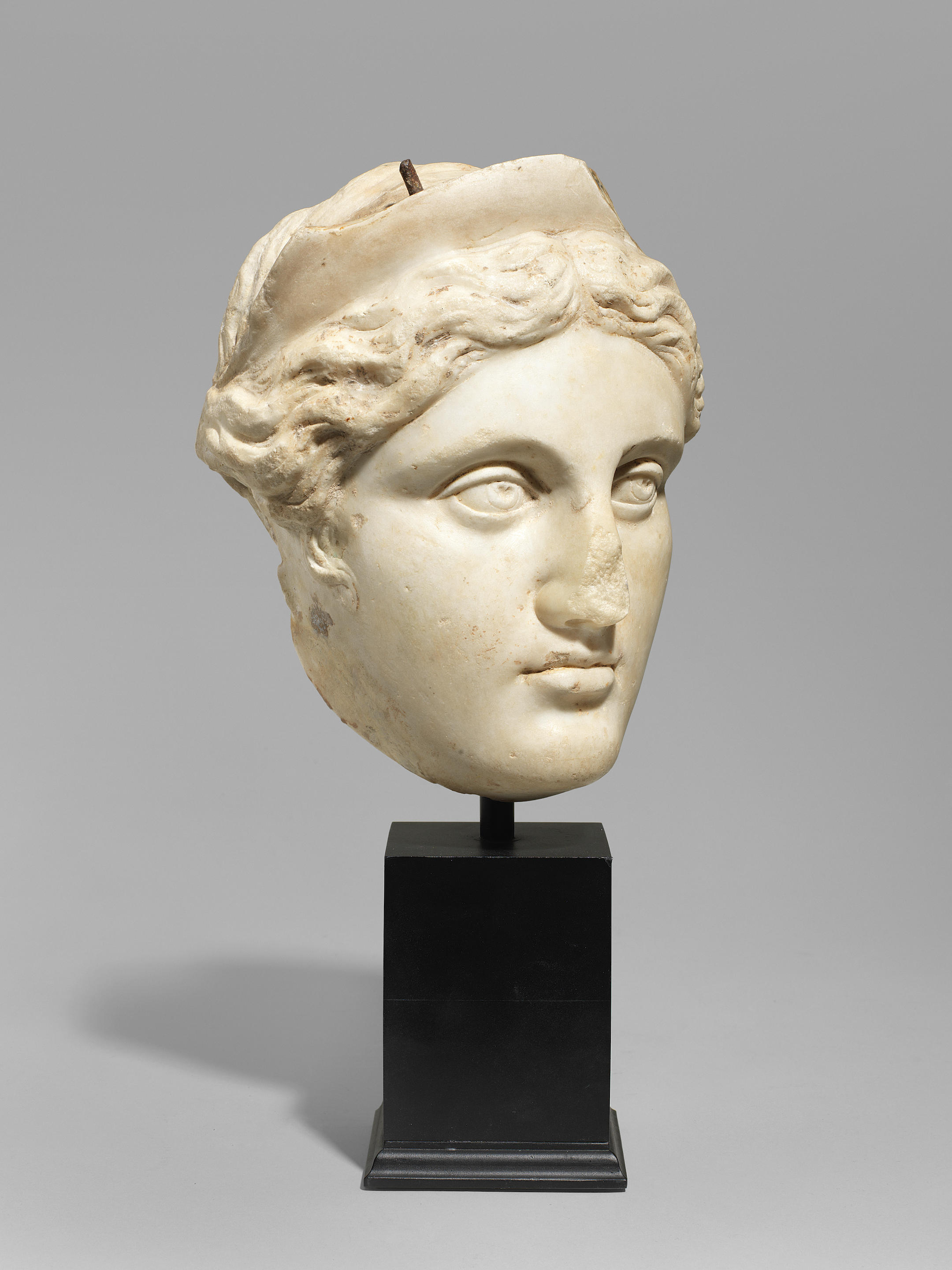 Bonhams : A Roman marble fragmentary head of a goddess