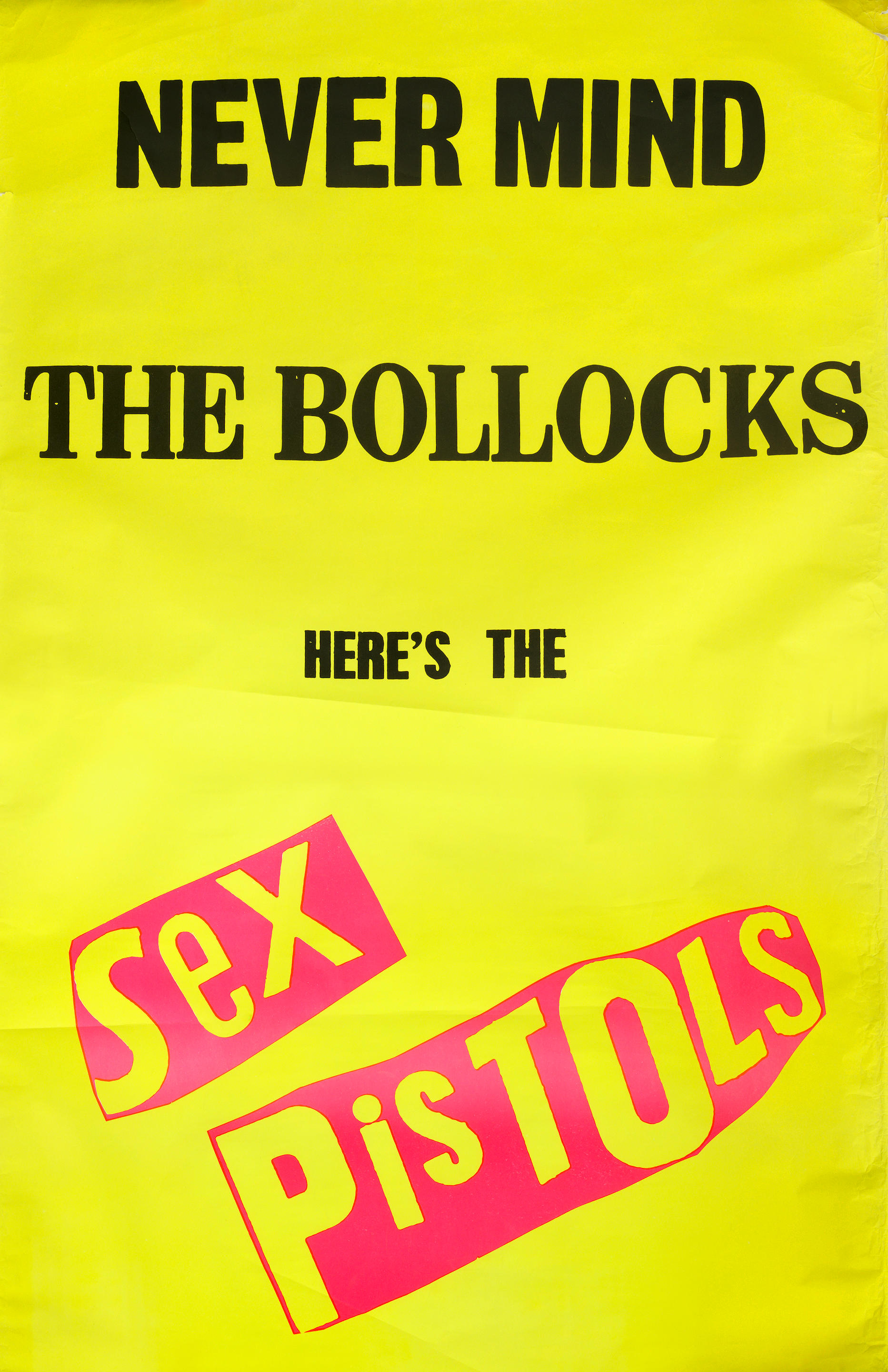 Bonhams Sex Pistols A Never Mind The Bollocks Here S The Sex Pistols Album Promo Poster