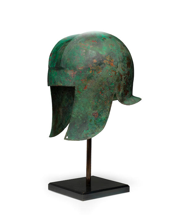 Bonhams : A Greek bronze Illyrian helmet