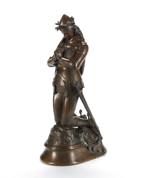 Bonhams : Emmanuel Frémiet (French, 1824-1910) 'Jeanne D'Arc A Genoux ...