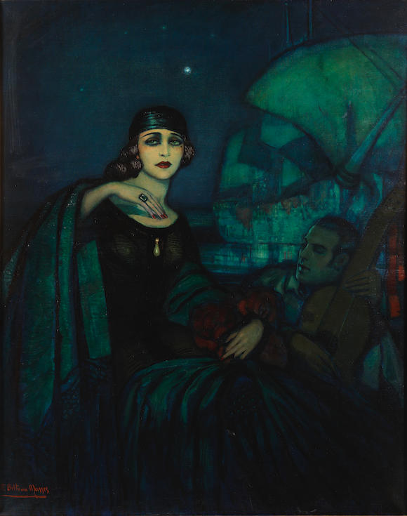 Bonhams Federico Beltran Masses Spanish 1885 1949 Pola Negri Y Rudolph Valentino