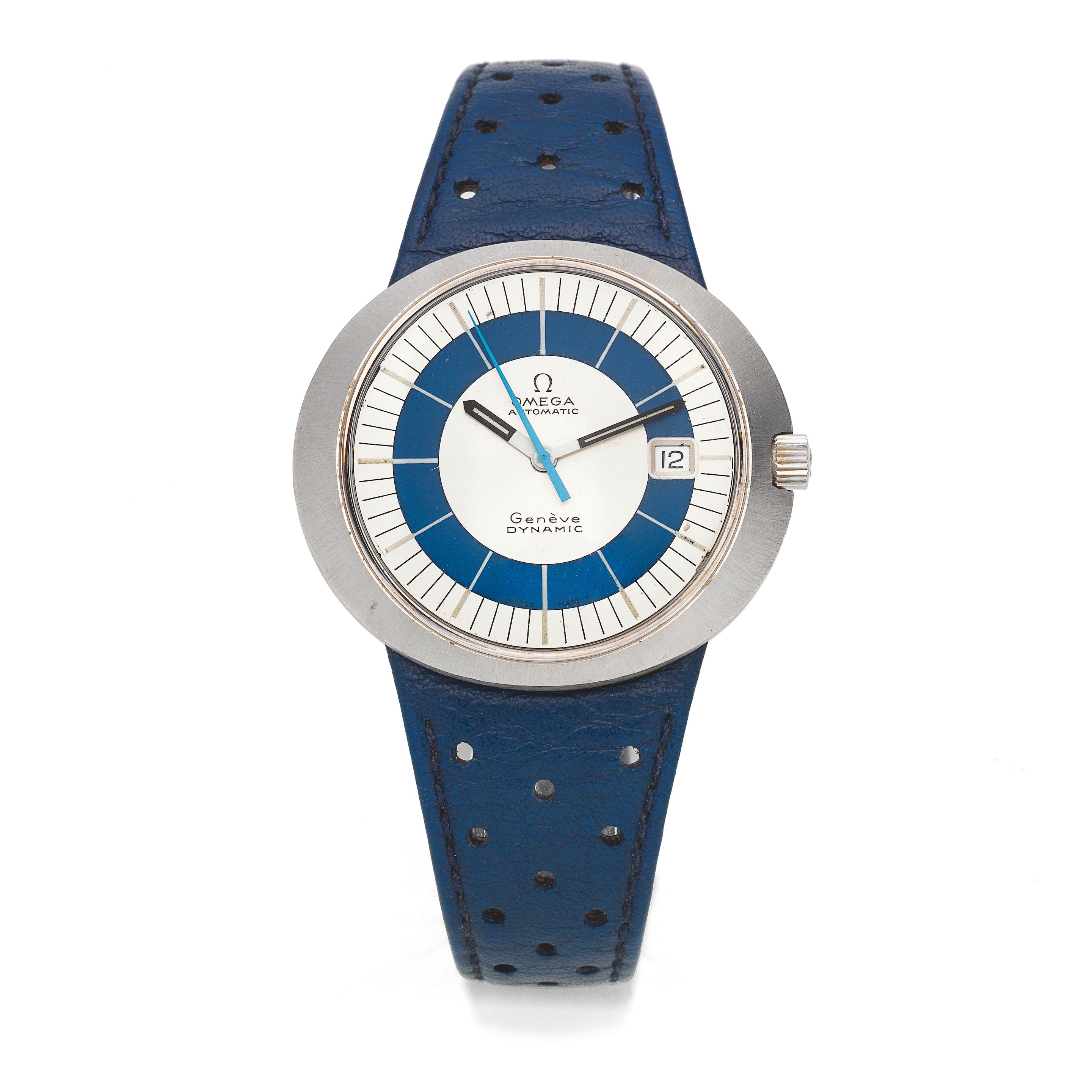 Omega Omega. A stainless steel automatic calendar wristwatch Dynamic, Circa 1970