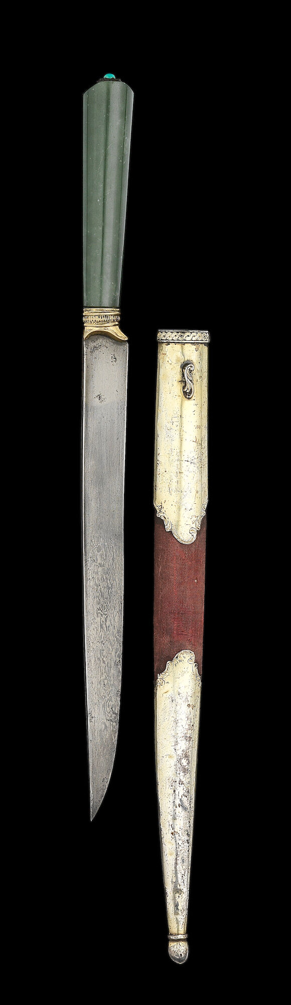 Bonhams : An Ottoman jade-hilted dagger (kard) Turkey, 19th Century(2)