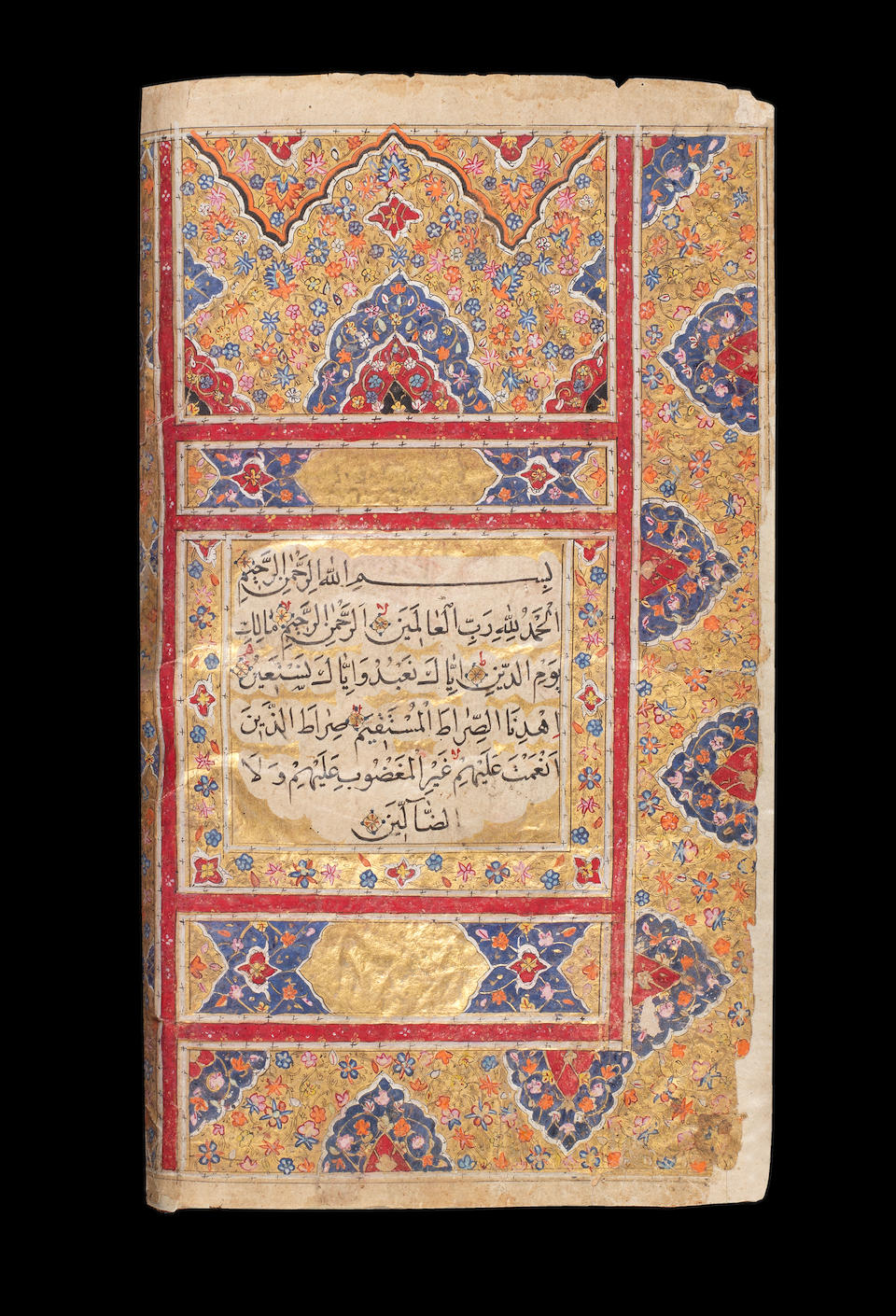 Bonhams An Illuminated Qur An In A Floral Lacquer Binding Qajar Persia Mid 19th Century And