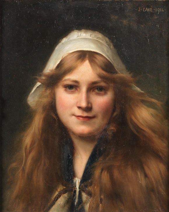 Bonhams : Jules Cyrille Cavé (French, 1859-1940) Head of a girl