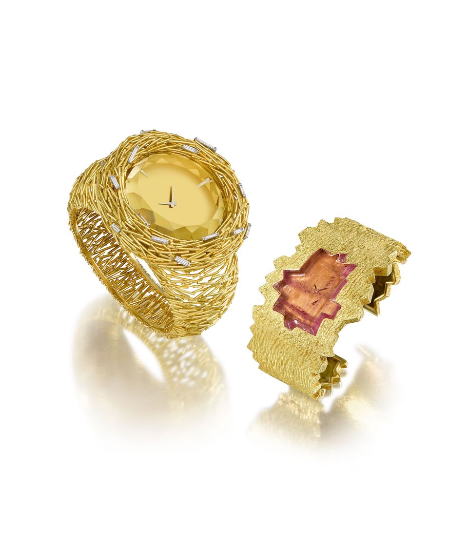Bonhams A unique 18 carat gold, citrine and diamond
