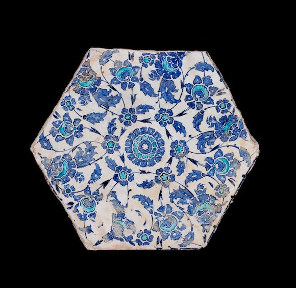 Bonhams : An Iznik pottery tile Turkey, circa 1530