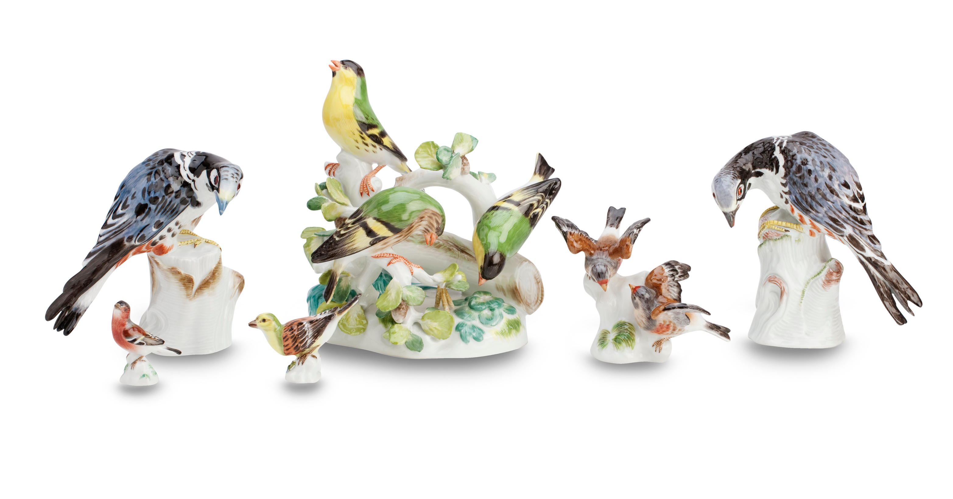 Bonhams : A group of Meissen bird figures 20th century