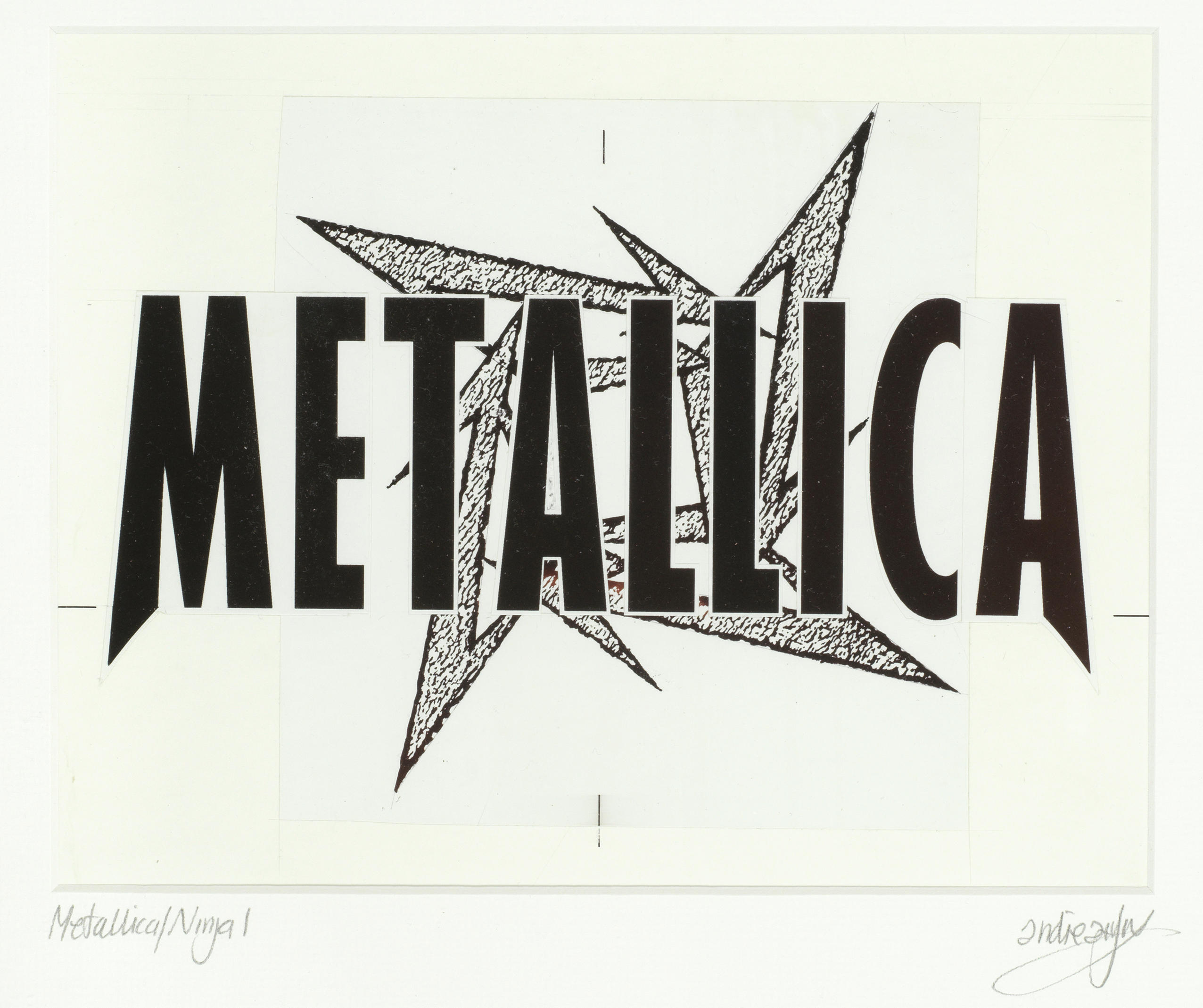 Giants Metallica Auction: Metallica Autographed Giants Black Jersey - Size  44