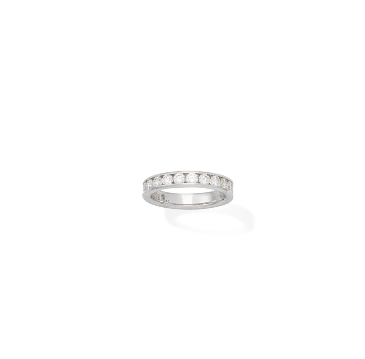 A diamond half eternity ring