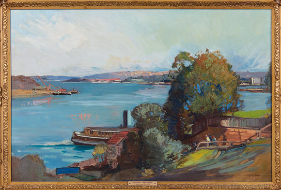 Bonhams : Sydney Long (1871-1955) Potts Point, Sydney Harbour, 1921