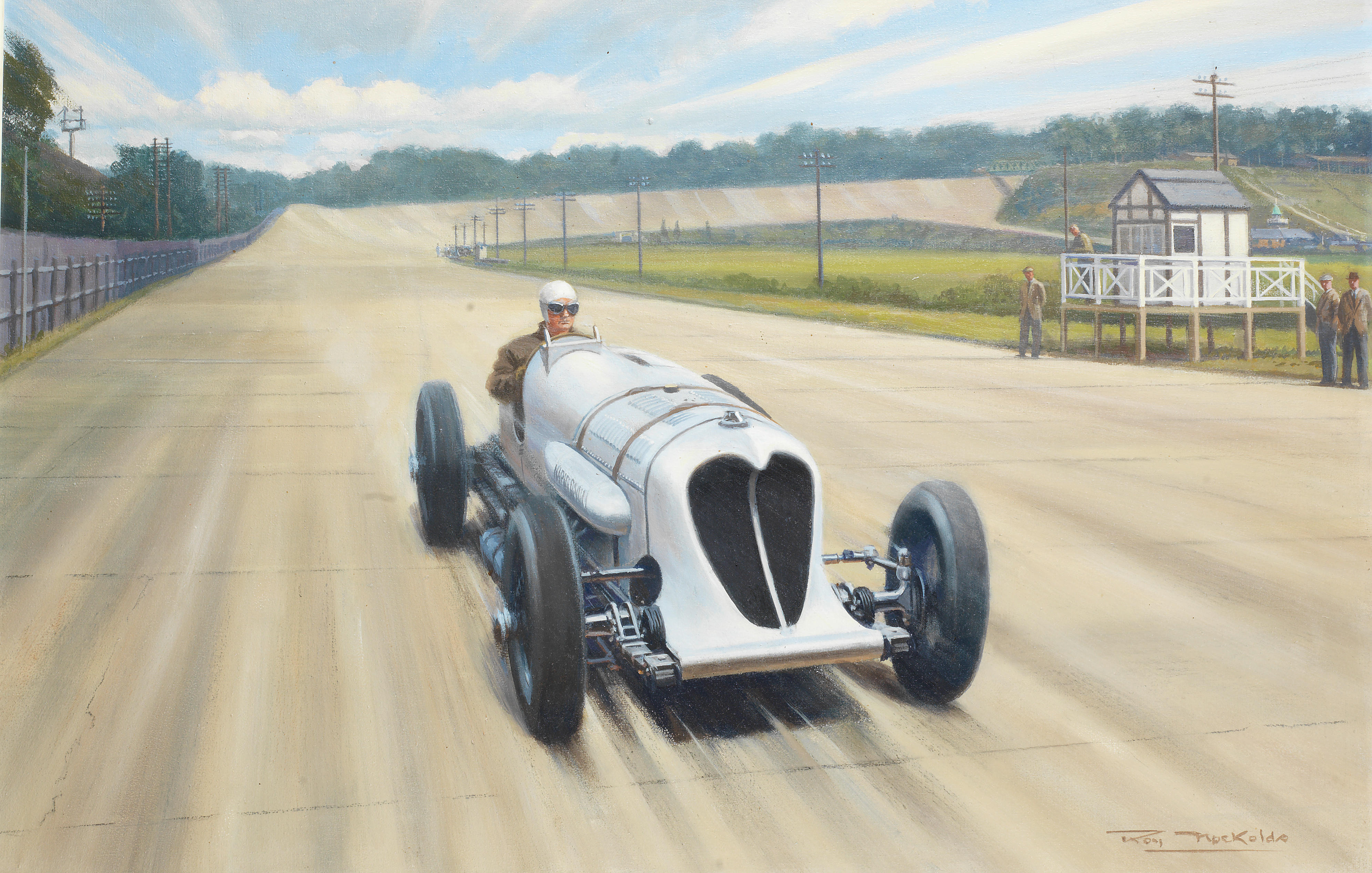 Bonhams Cars : Roy Nockolds (1911-1980), 'John Cobb in the Napier