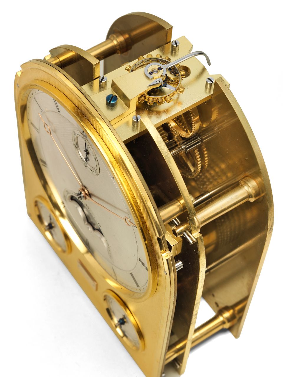 Bonhams A very fine and exceptionally rare late 19th century silver humpback travelling clock