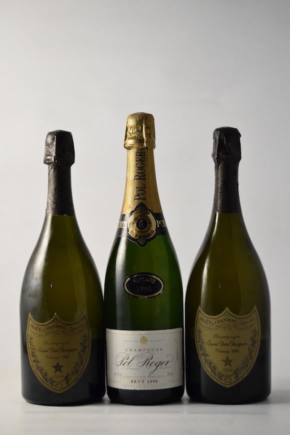 Bonhams : Dom Pérignon 1985 (1) Dom Pérignon 1995 (1) Pol Roger 1990 (1)