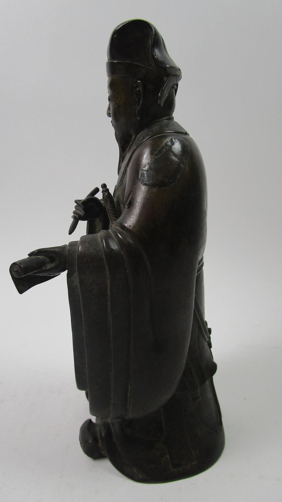 Bonhams : A bronze statue of Lu Dongbin 18th century