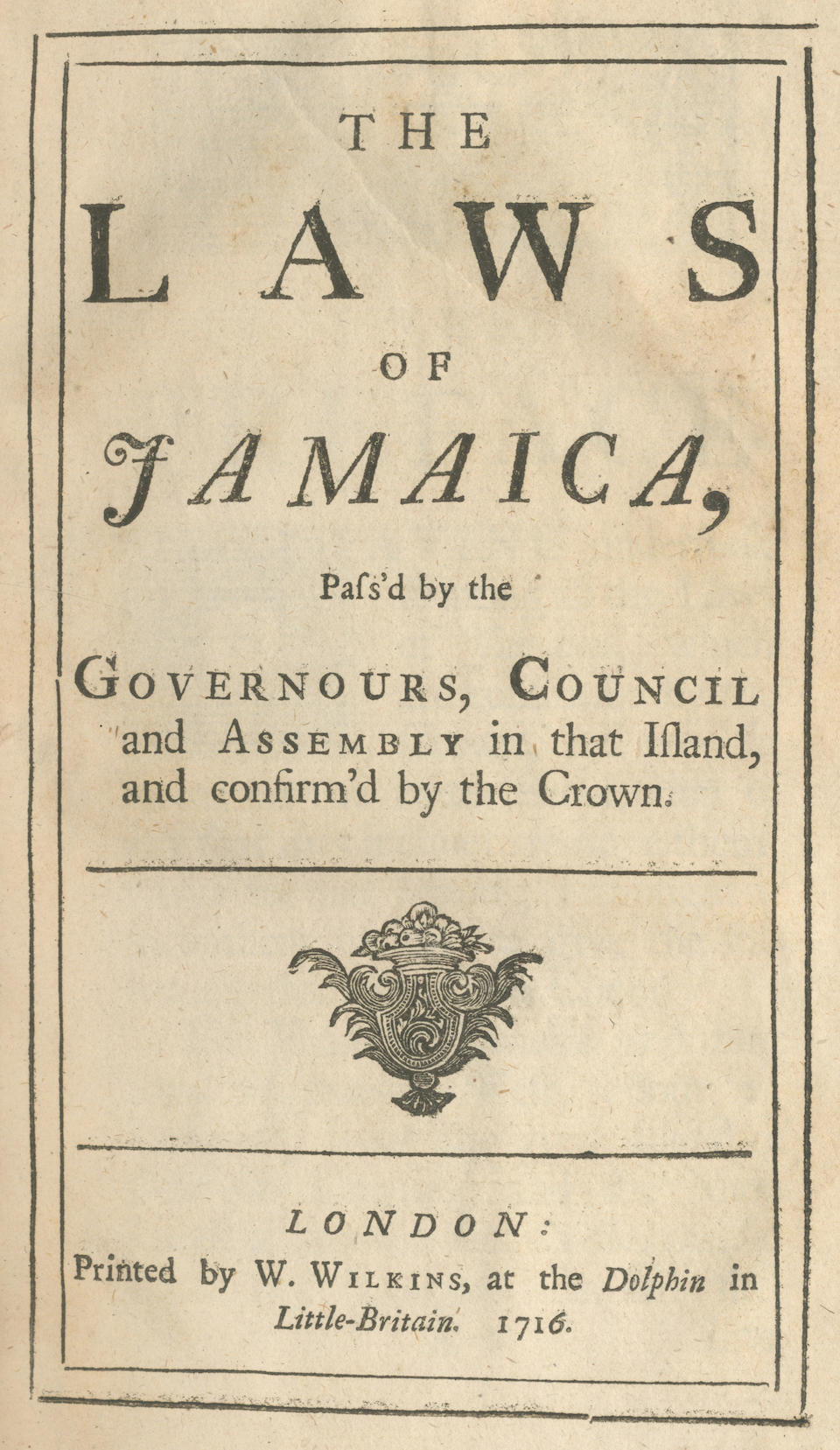 bonhams-jamaica-law-the-laws-of-jamaica-pass-d-by-the-governours