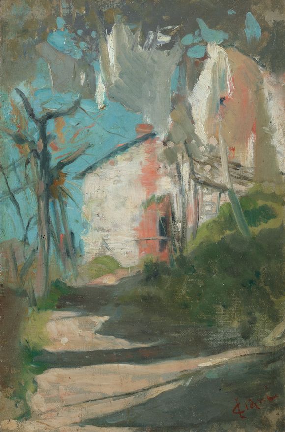 Bonhams Cesare Ciani (Italian, 18541925) The washing line