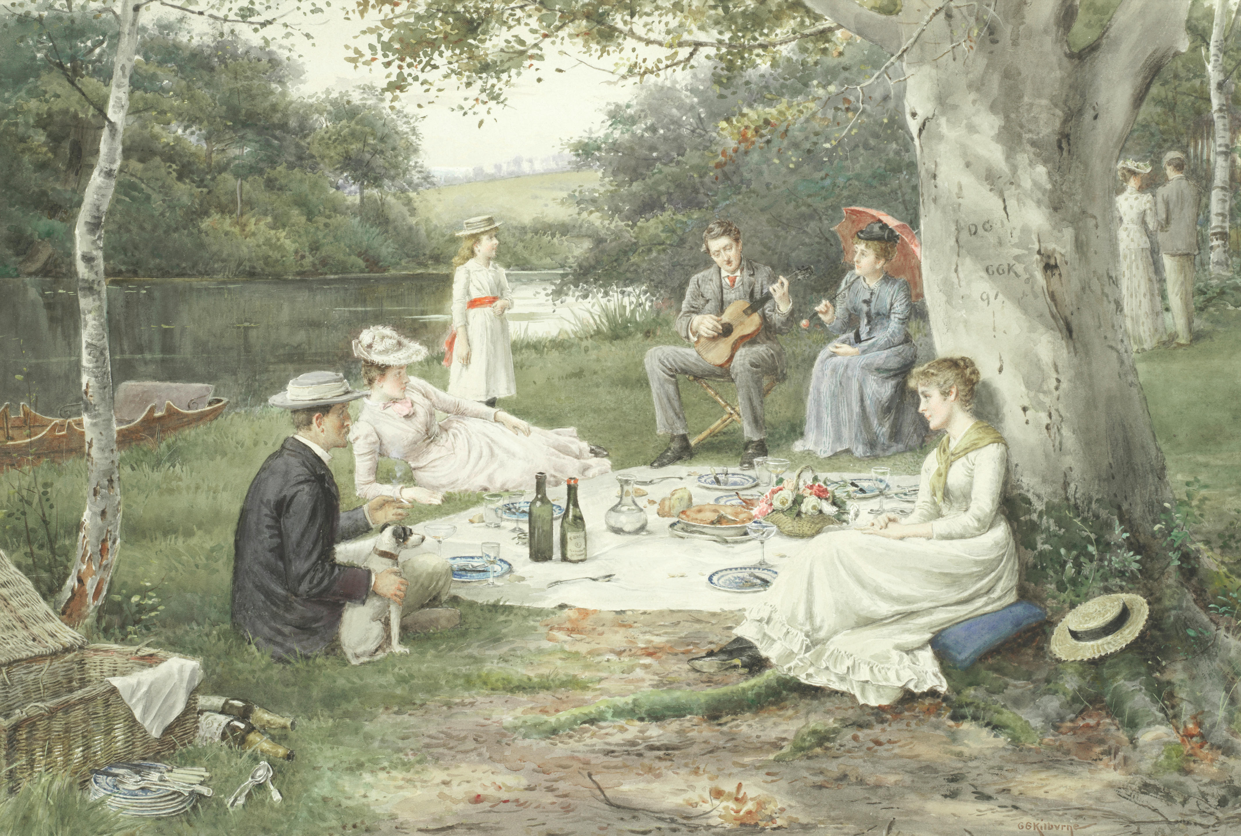 Bonhams : George Goodwin Kilburne, RI, RBA (British, 1839-1924) A very ...