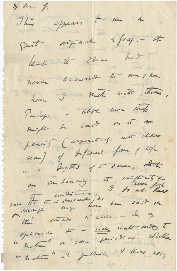 Bonhams : DARWIN (CHARLES) Autograph letter signed (