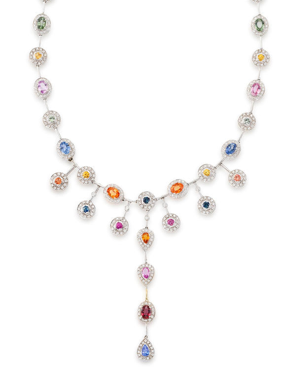 Bonhams : A Tanzanite and Diamond Necklace, by Citra