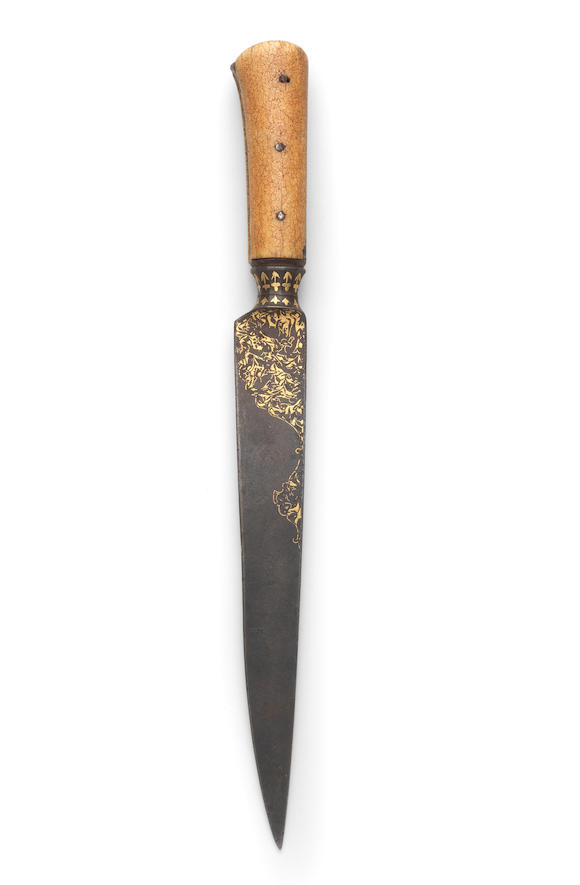 Bonhams A Safavid Walrus Ivory Hilted Dagger Kard Persia 17th Century