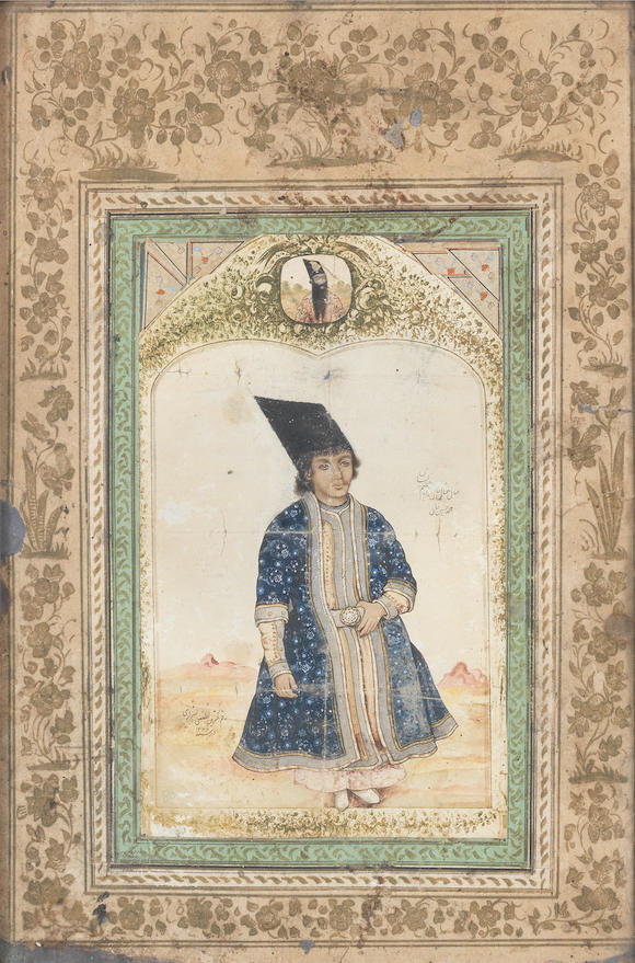 Bonhams A Youth Standing In A Landscape The Son Of A Certain Muhammad Husain Khan By The