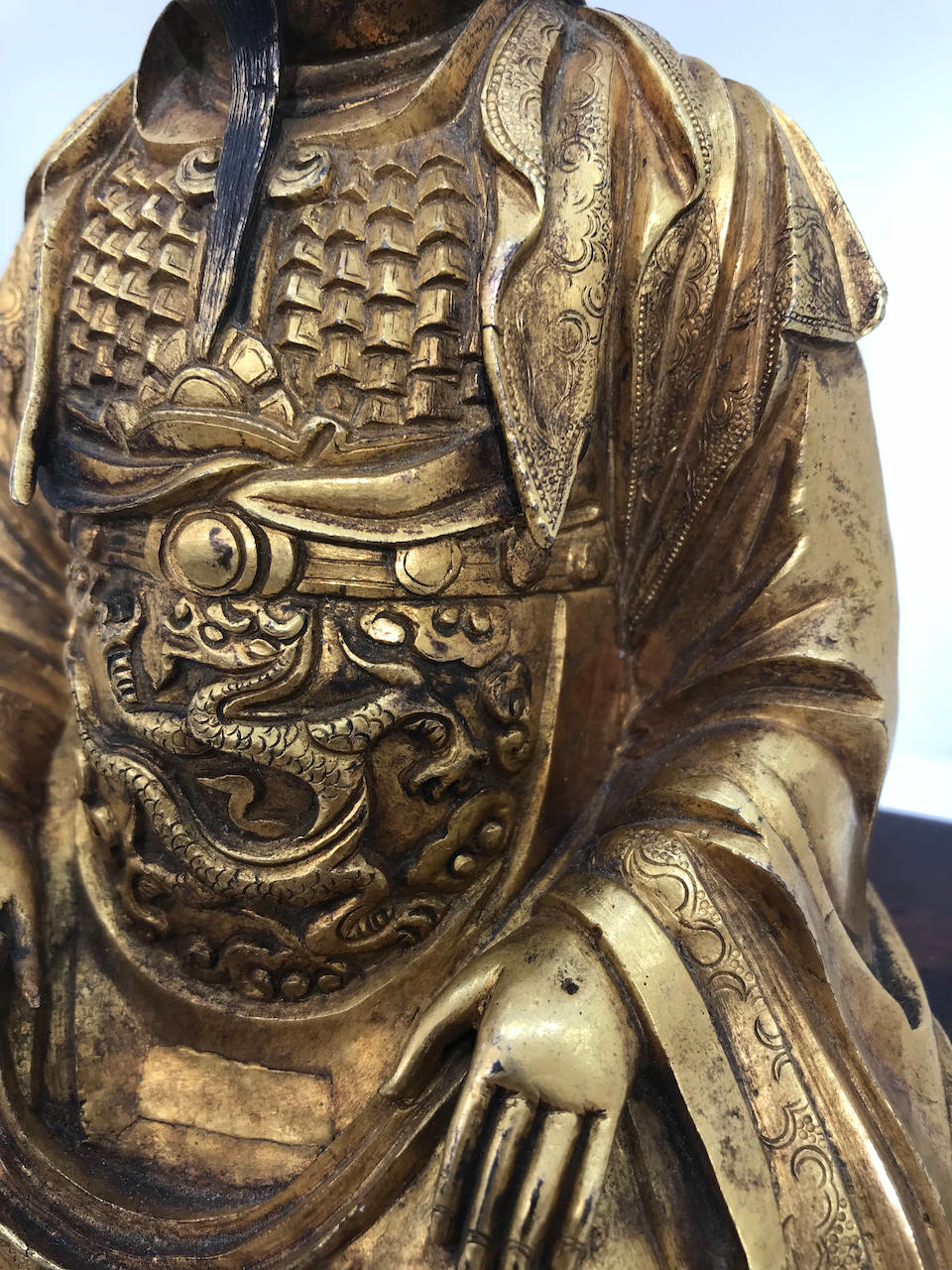 Bonhams A Chinese Gilt Copper Alloy Figure Of Taoist Deity Zhenwu