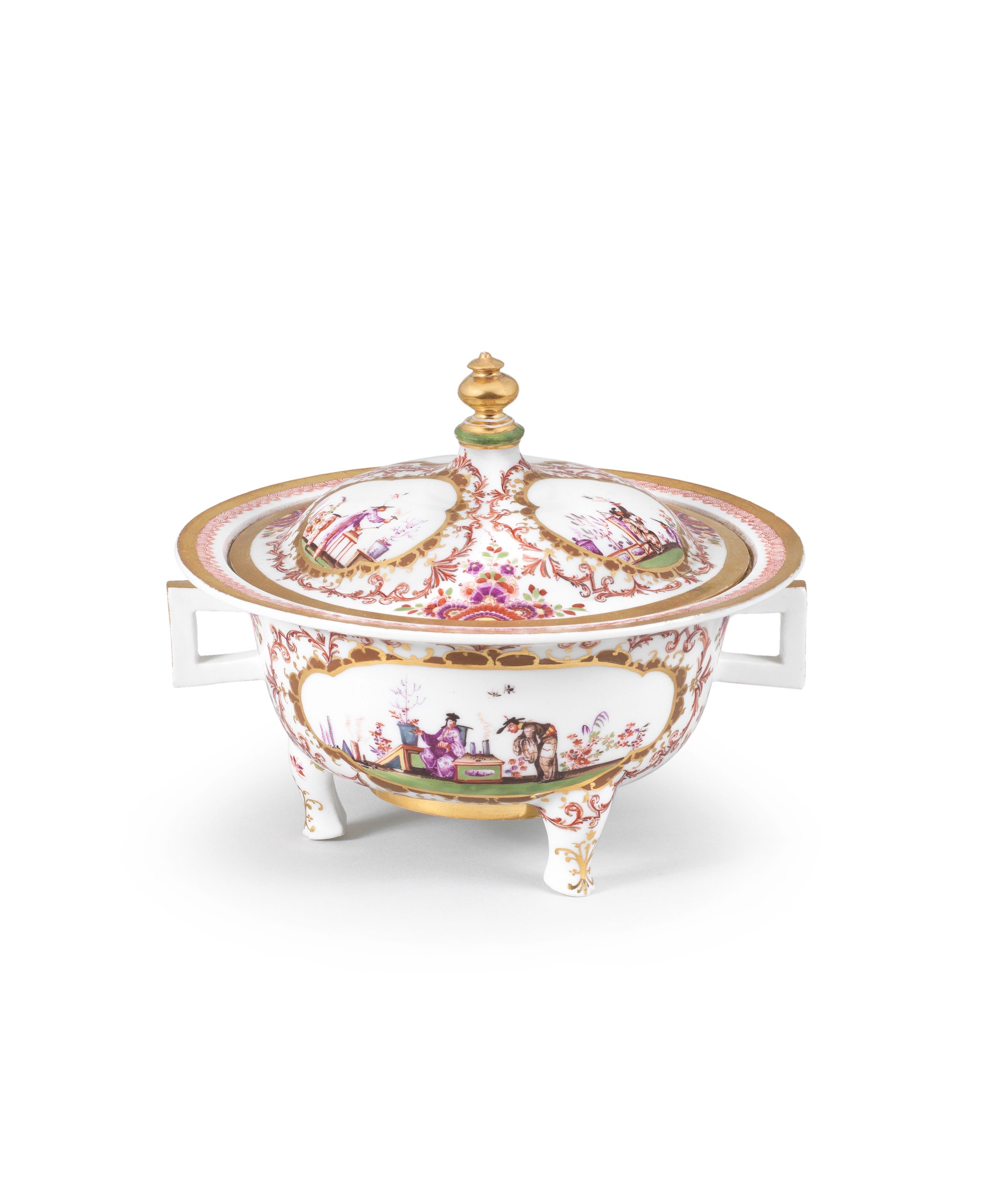 Bonhams A Meissen twohandled circular tureen and cover (Oliotopf