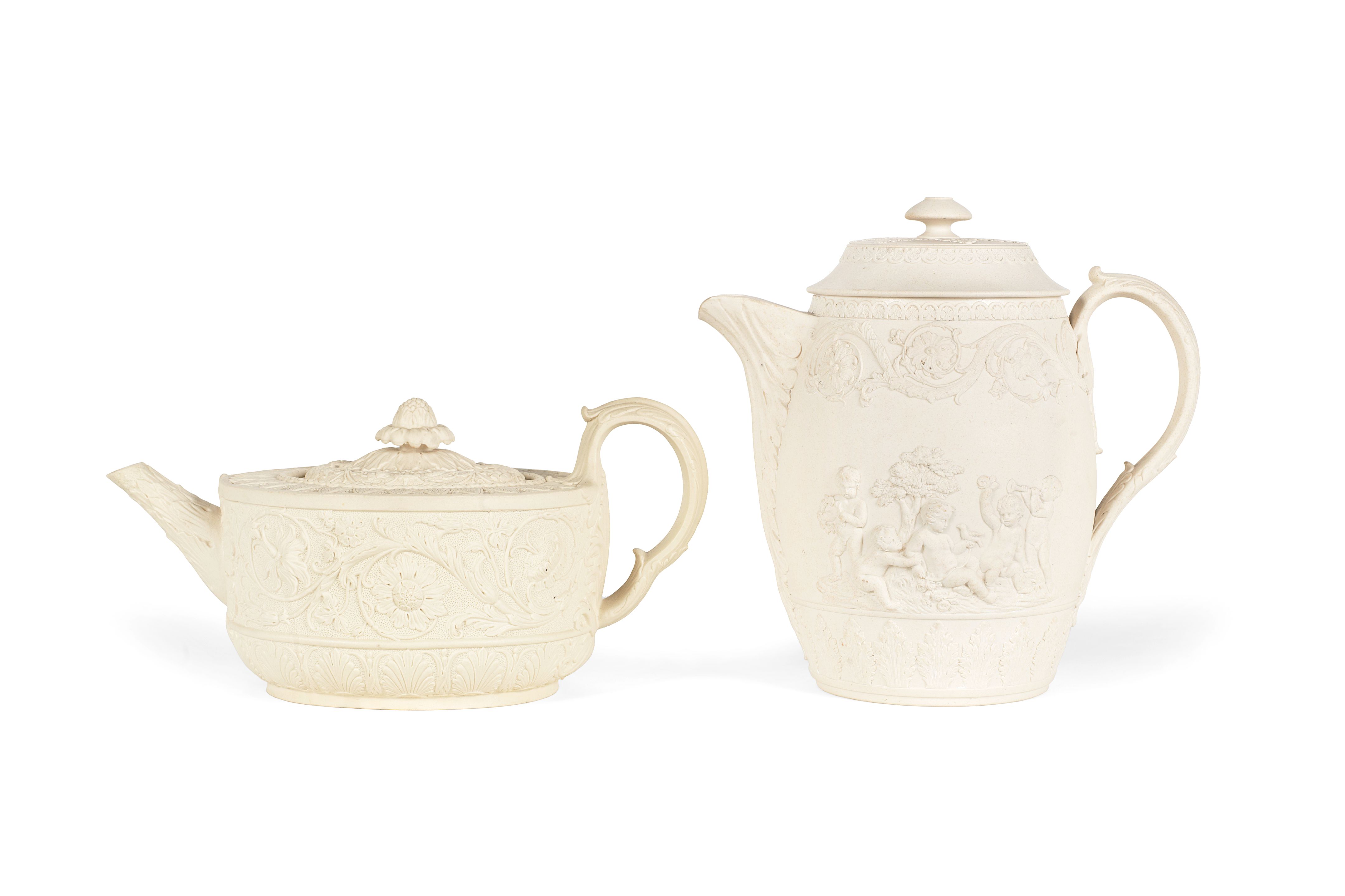 Bonhams A Turner toast and water jug and cover and a Turner teapot