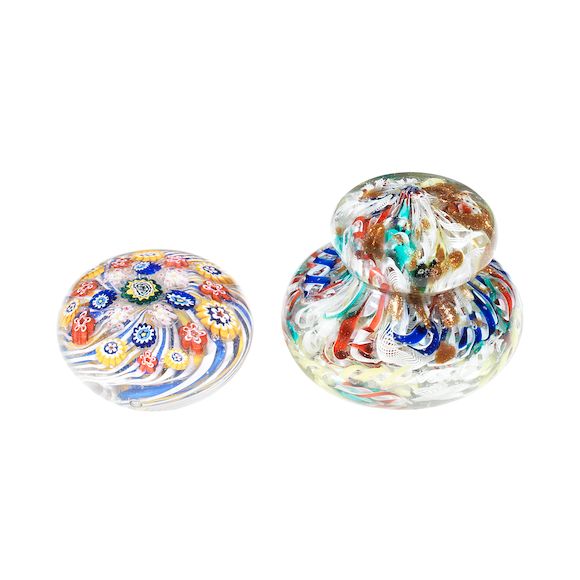 Bonhams A double paperweight and a Silesian or Bohemian miniature weight, circa 185070