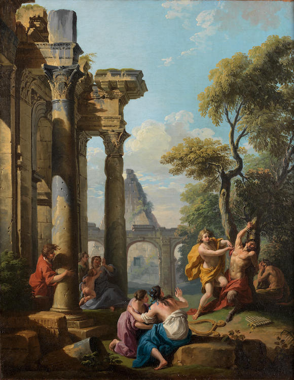 Bonhams : Giuseppe Zocchi (Florence 1711-1767) The Flaying of Marsyas ...