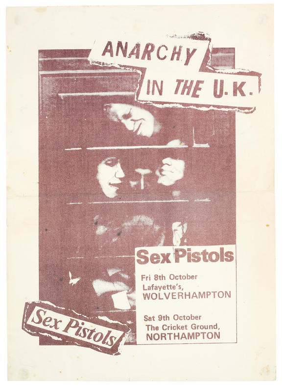 Bonhams Sex Pistols A Poster For Two Unplayed Anarchy In The Uk