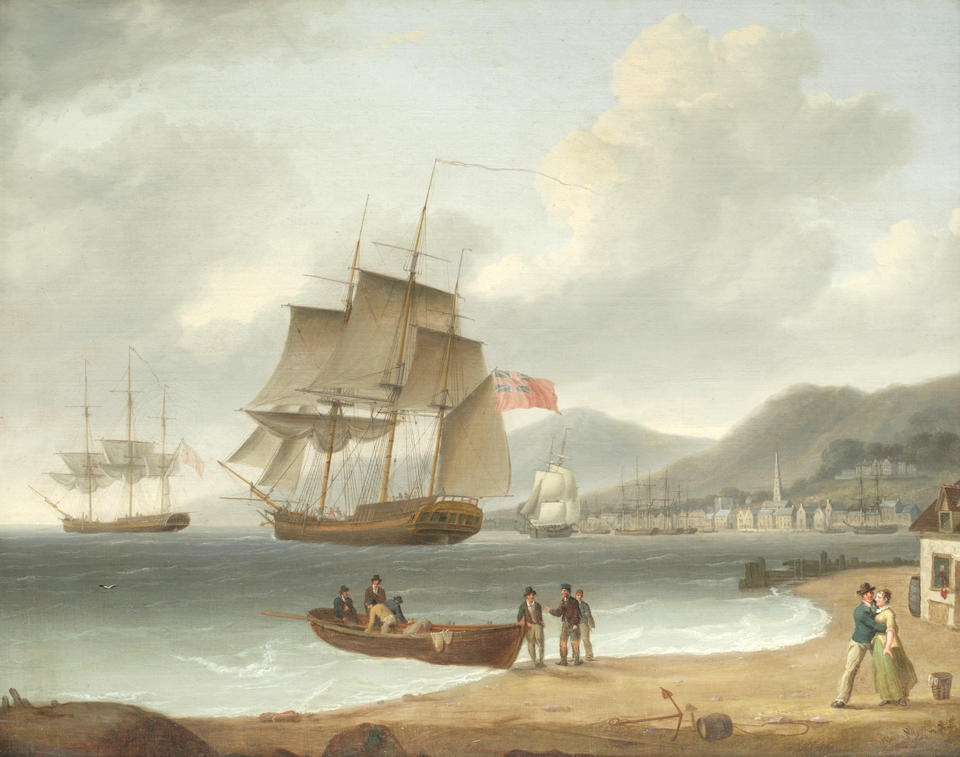 Merchant ships. William_Anderson_(1757-1837). Художник Уильям Андерсон (1757-1837). Виллиам Андерсон художник. Беггров картины.