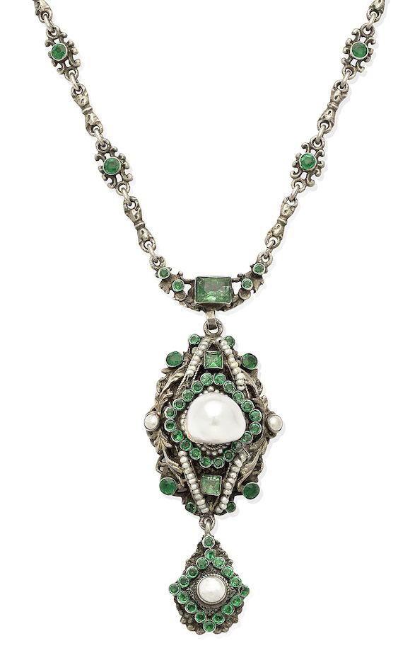 Bonhams : A late 19th century gem-set necklace, probably Austro-Hungarian