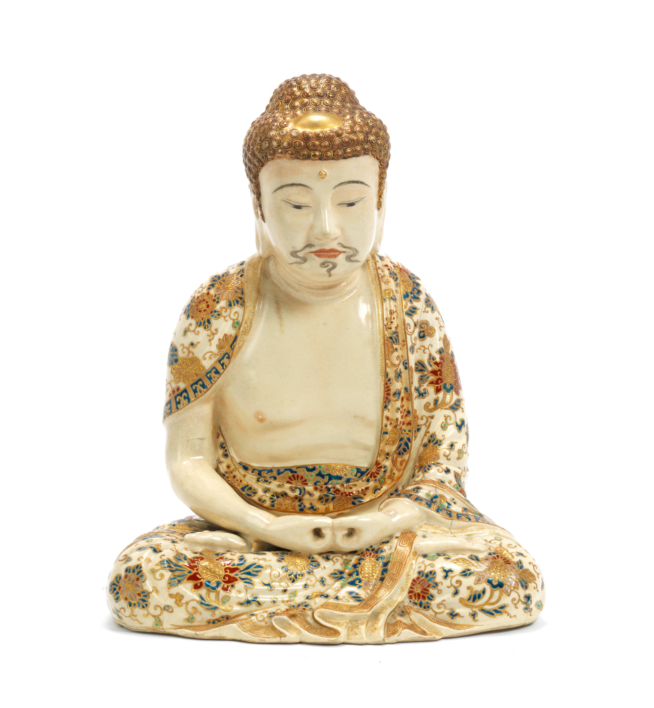 Bonhams A Satsuma figure of Buddha Meiji Period