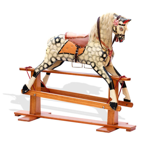 Bonhams A Contemporary Painted Pine Rocking Horse