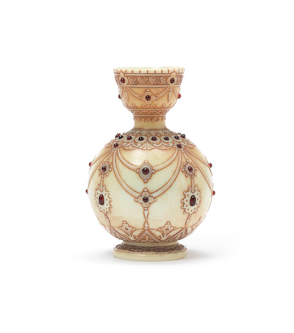 Bonhams An Important Thomas Webb And Sons Jewelled Cameo Glass Vase Circa 1885