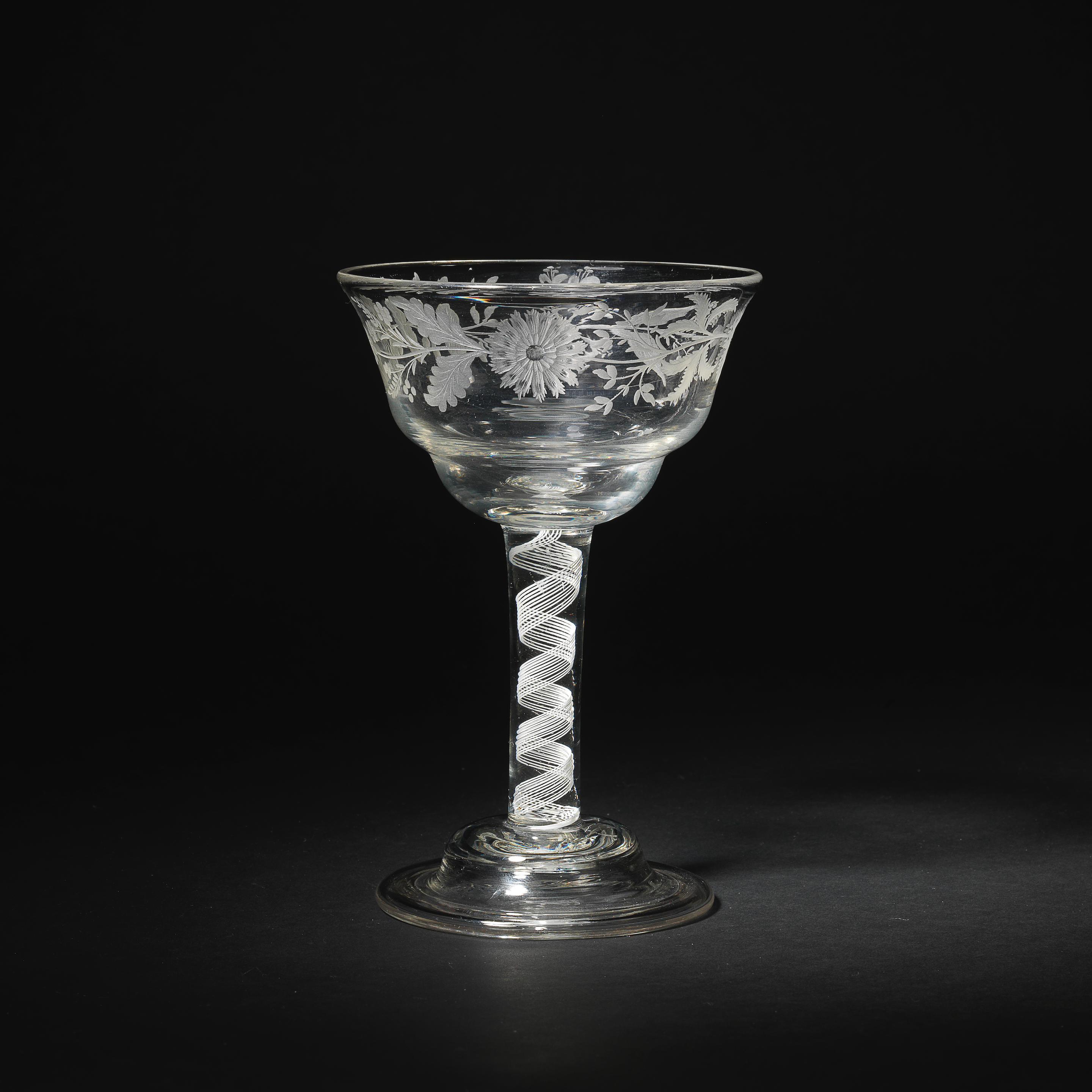 Bonhams An Opaque Twist Sweetmeat Glass Circa 1765 7714