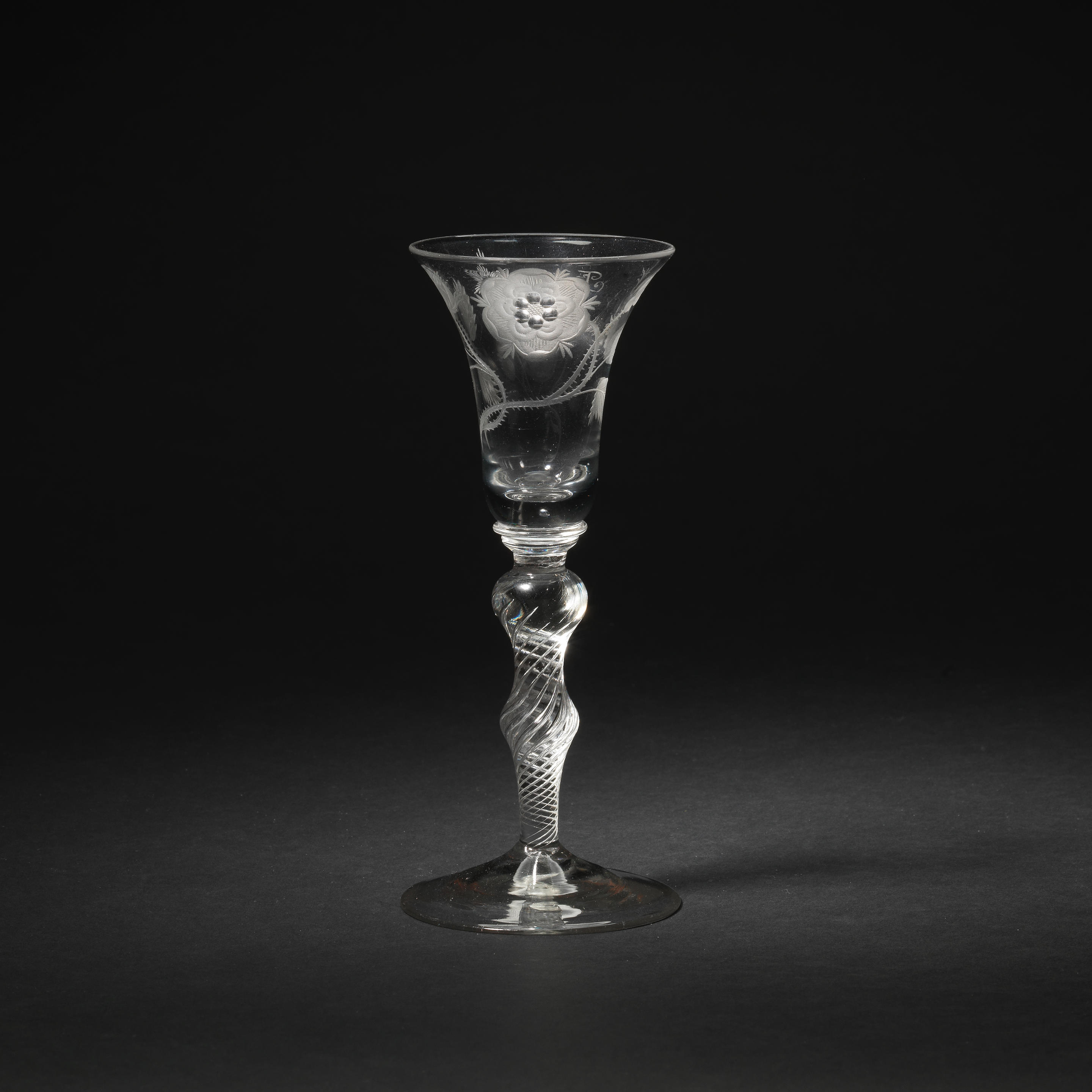 Bonhams A Jacobite Airtwist Wine Glass Circa 1750