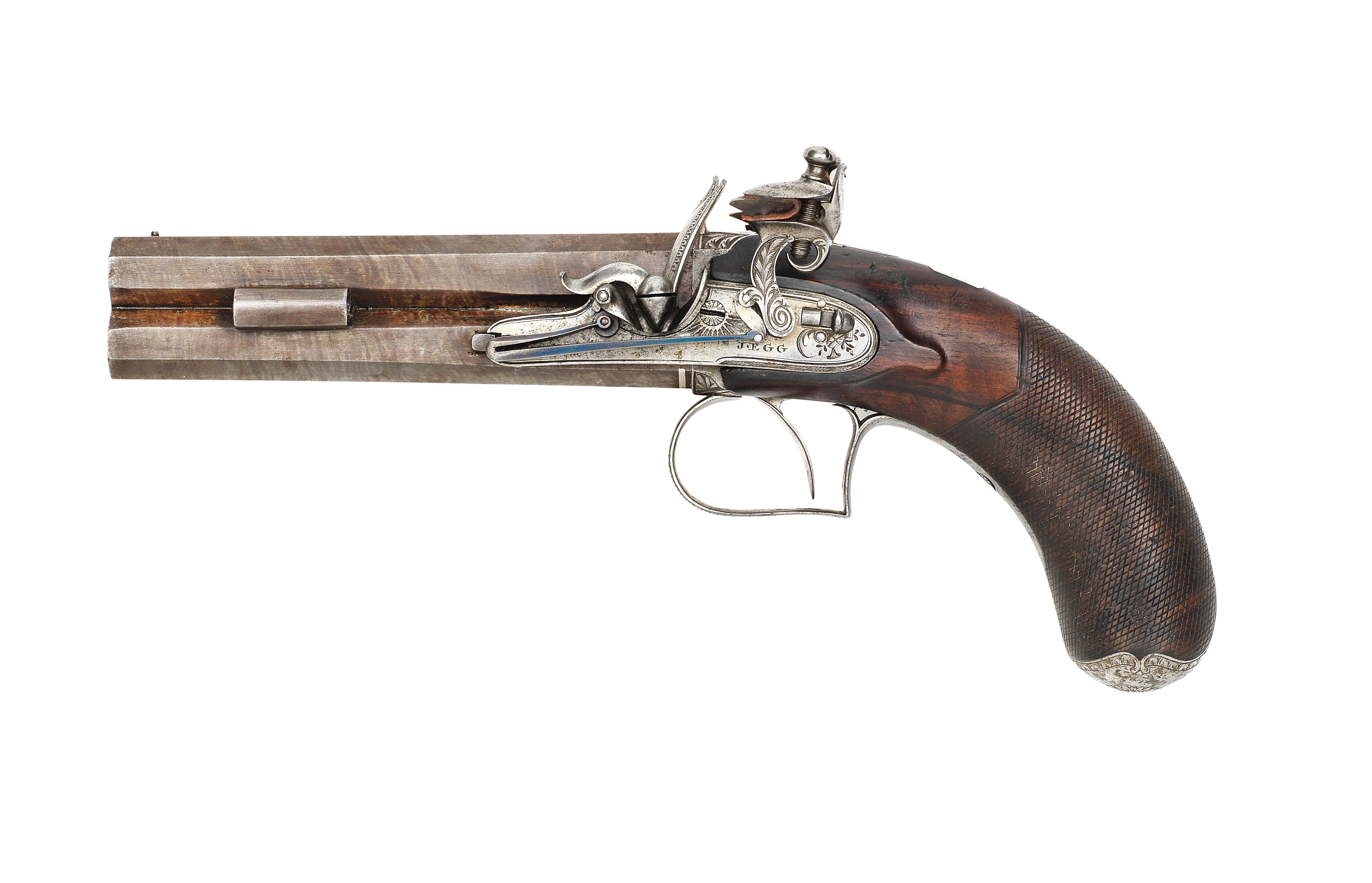 A Rare 40-Bore Flintlock Single-Trigger Over-And-Under Travelling ...