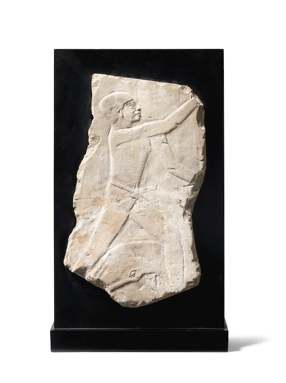 Bonhams : An Egyptian limestone relief fragment