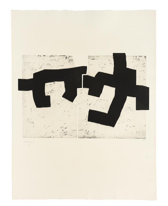 Bonhams : Eduardo Chillida (Spanish, 1924-2002) Aldikatu IV Etching and ...