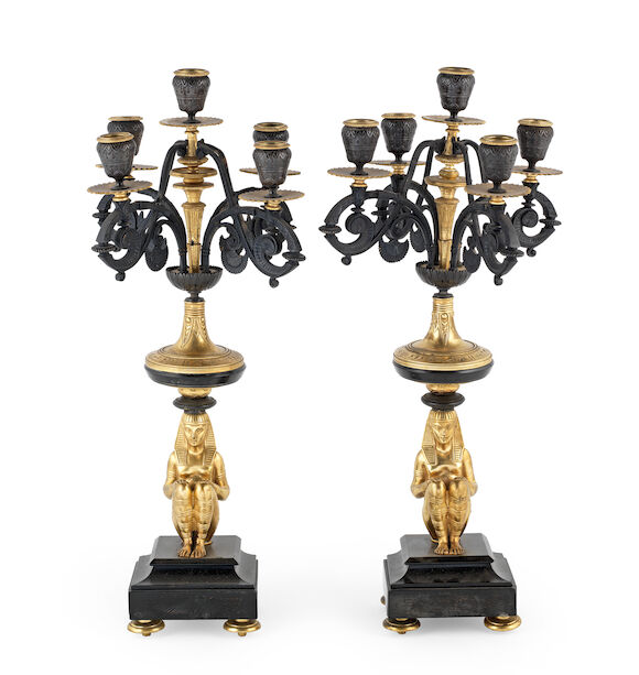 Bonhams : A pair of late 19th century French gilt and patinated bronze ...