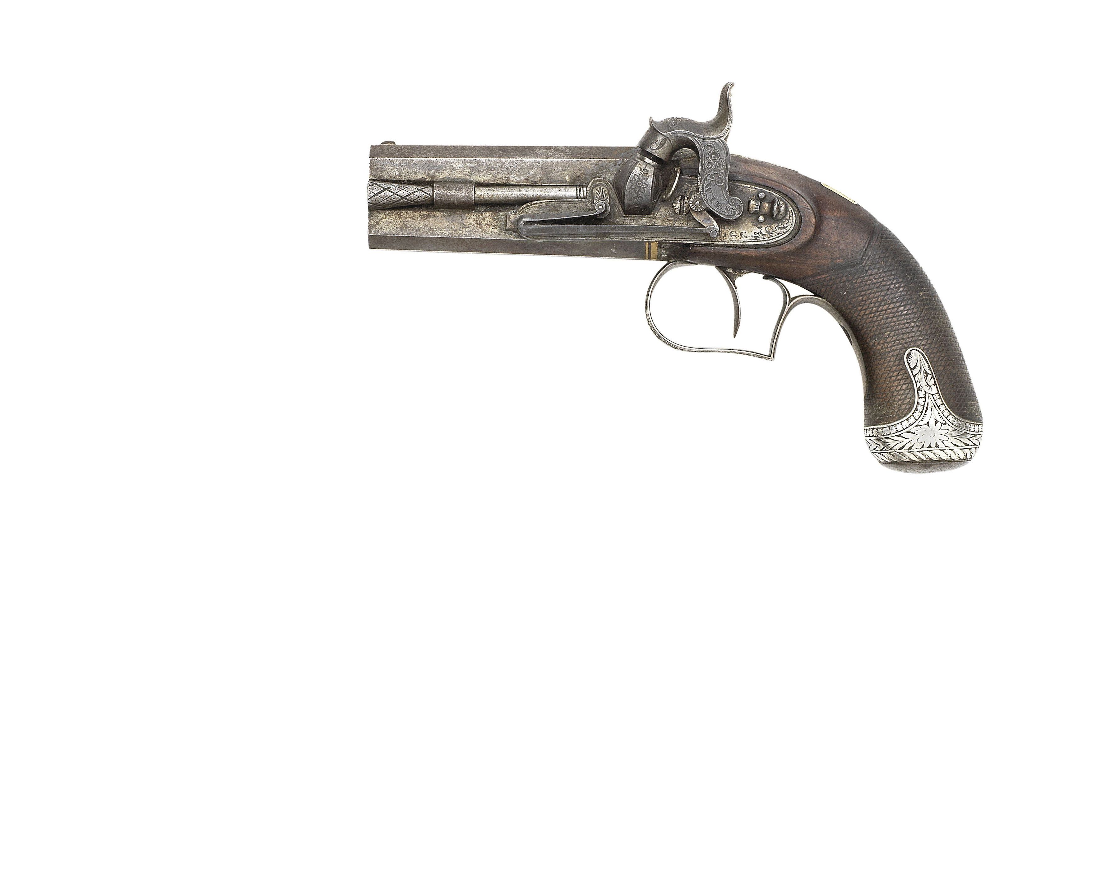 Bonhams : An 80-Bore Percussion Single-Trigger Over-And-Under Pocket Pistol