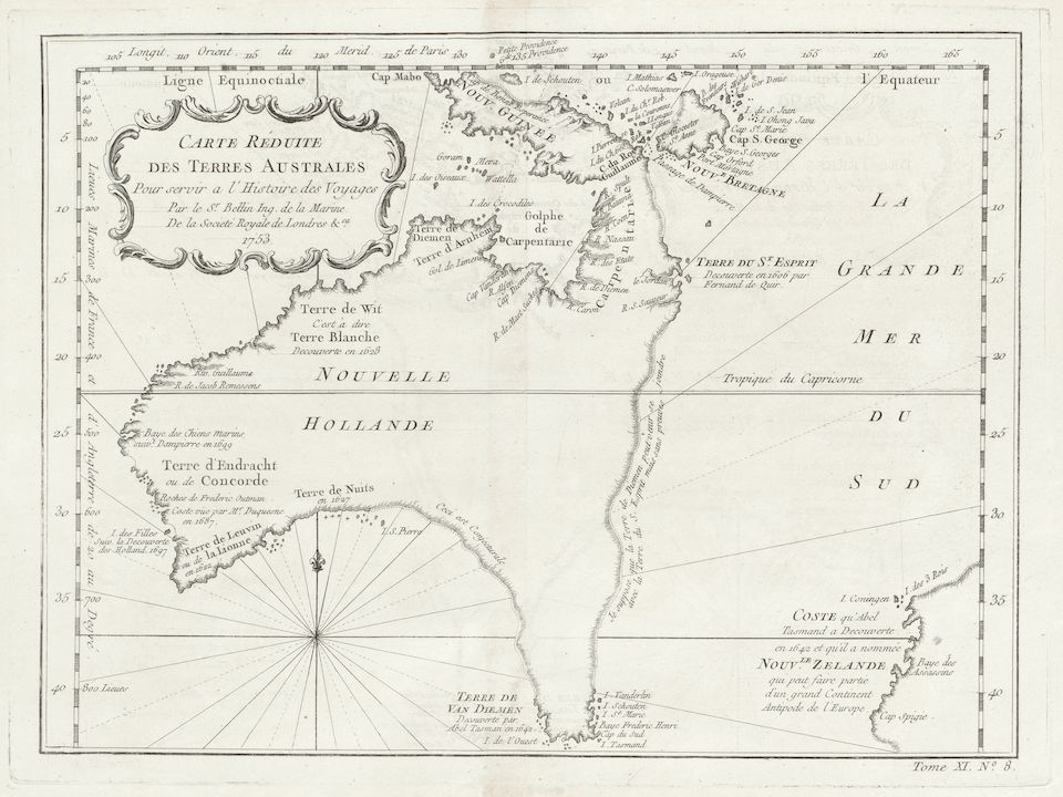 Bonhams Freycinet Louis De Carte Generale De La Nouvelle Hollande 1808 Paris C 10 And 2 Others A Map Of Brazil By J Rapkin And A Map Of Chile And Paraguay By Robert Modern 9