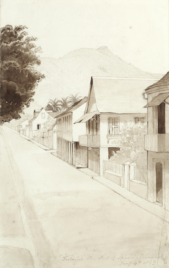 Charles William Day(British, active 1815-1854)'Frederick St, Port of Spain, Trinidad'
