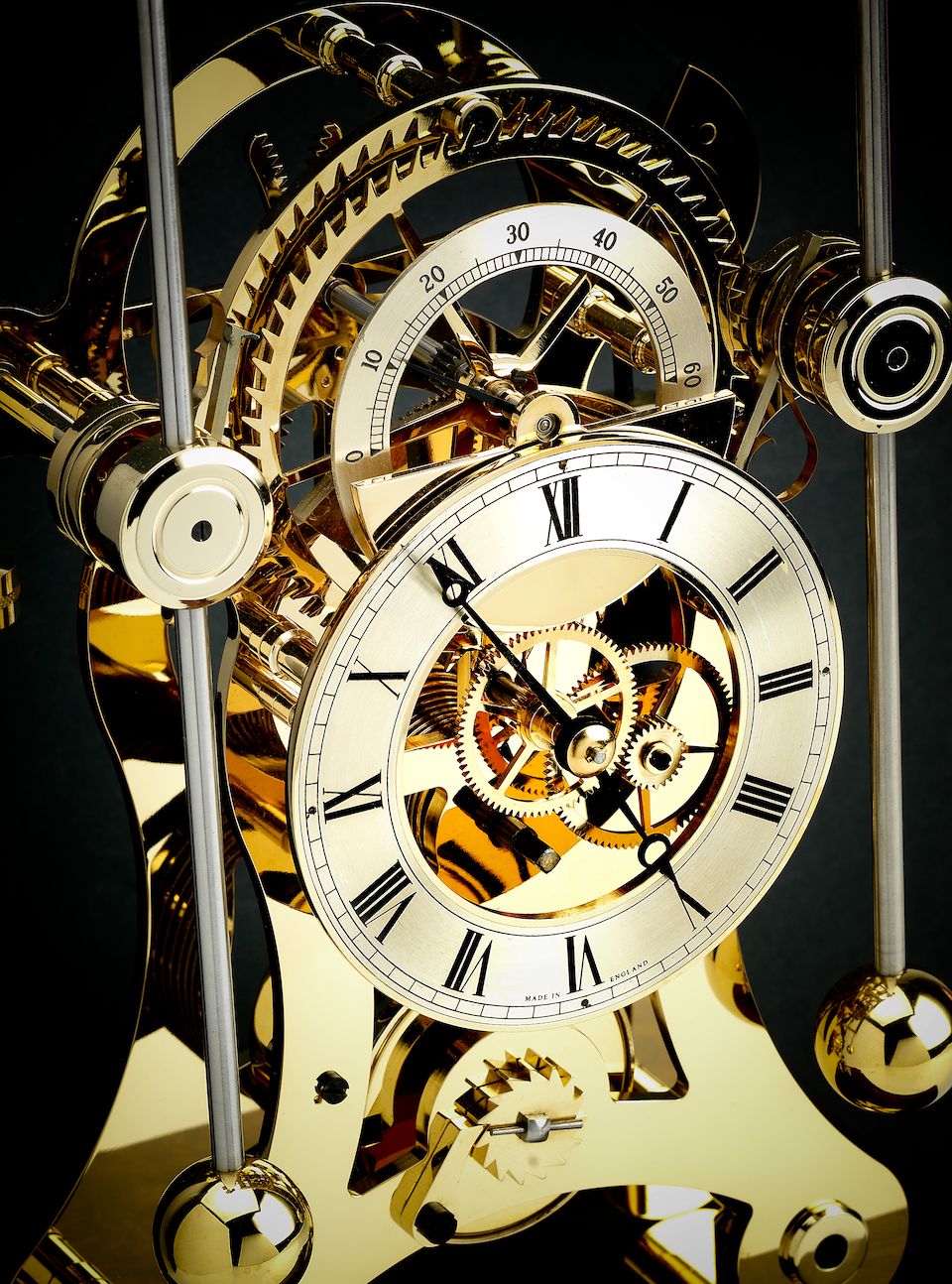 Bonhams A contemporary 'NAVIGATOR' brass and walnut mouted Skelton